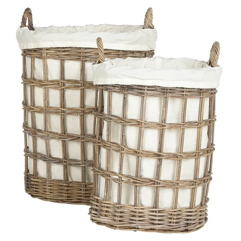 Adisa Set Of 2 Laundry Basket in Grey