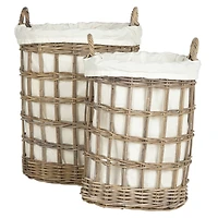Adisa Set Of 2 Laundry Basket in Grey