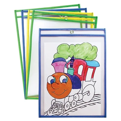 Creativity Street® Dry Erase Pockets, 10" x 13.5", Pack of 10