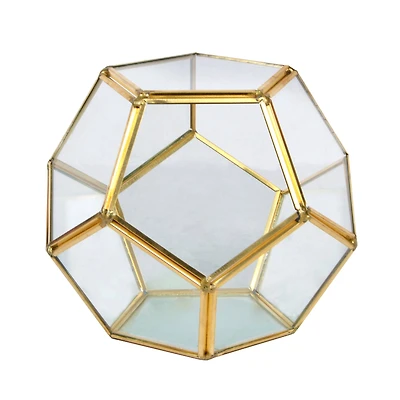 Gold Octagon Glass Terrarium By Ashland™