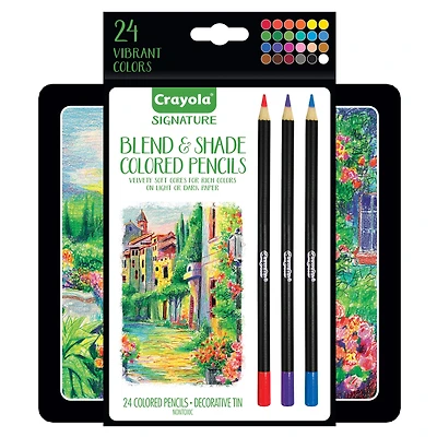 Crayola® Signature Blend & Shade Colored Pencils with Tin 