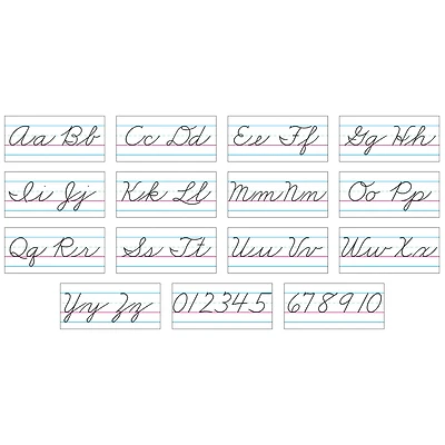 Trend Enterprises® Basic Alphabet Zaner-Bloser Cursive Bulletin Board Set