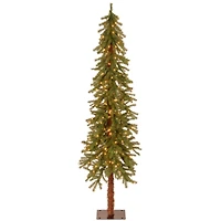 6 ft. Pre-Lit Hickory Cedar Artificial Christmas Tree, Clear Lights