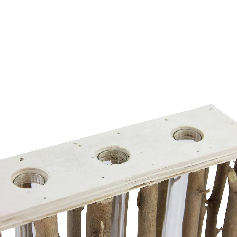 7.75" Branches in Wood Frame Vase Tabletop Accent