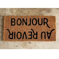 Hello Honey® Bonjour Au Revoir Natural Coir Doormat