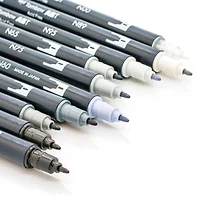 Tombow Grayscale Palette Dual Brush Pen Set
