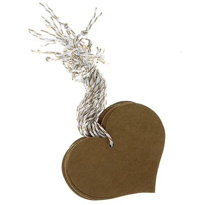 12 Packs: 20 ct. (240 total) Kraft Heart Tags by Recollections™