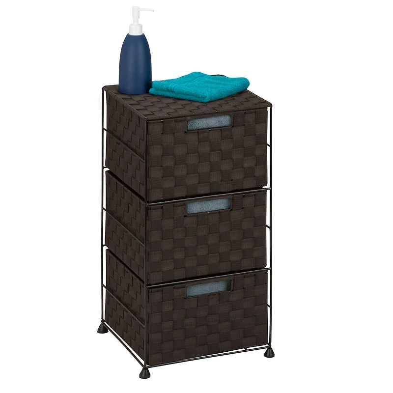 Honey Can Do Double Woven 3 Drawer Storage Cart
