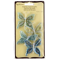 12 Packs: 4 ct. (48 total) Glacee Butterfly Embellishments by Recollections