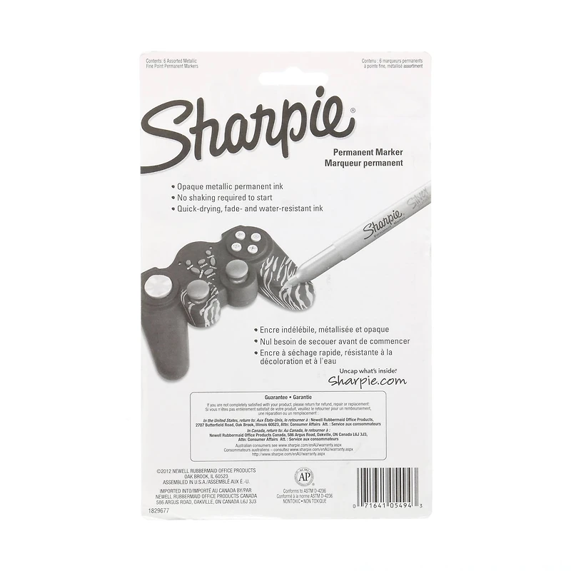 Sharpie® Metallic Permanent Marker, 6 Count