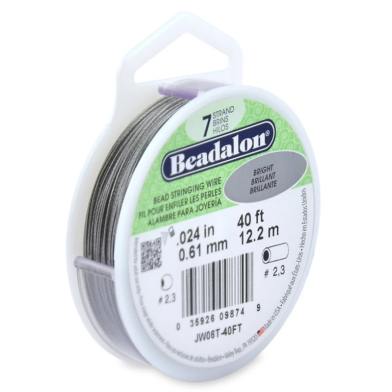 Beadalon® 0.61mm Bright 7 Strand Bead Stringing Wire