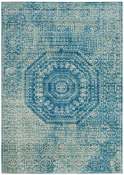 Valencia Distressed Medallion 4' X 6' Area Rug
