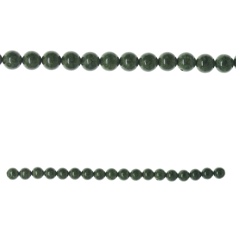 12 Pack: Green Round Stone Beads, 10mm by Bead Landing™