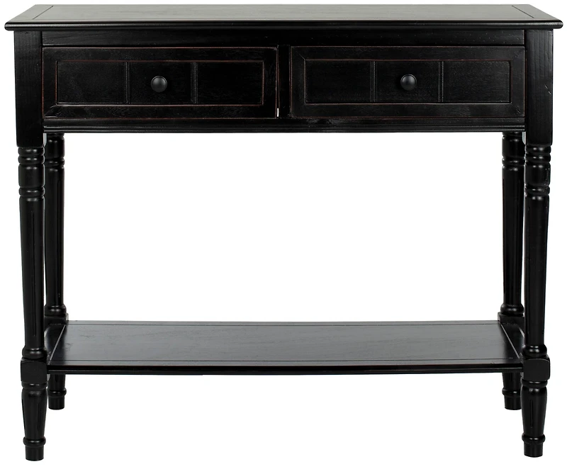 Samantha Console in Distressed Black