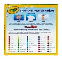 Crayola Ultra Clean Washable Classic Colors Broad Line Markers, 40ct.