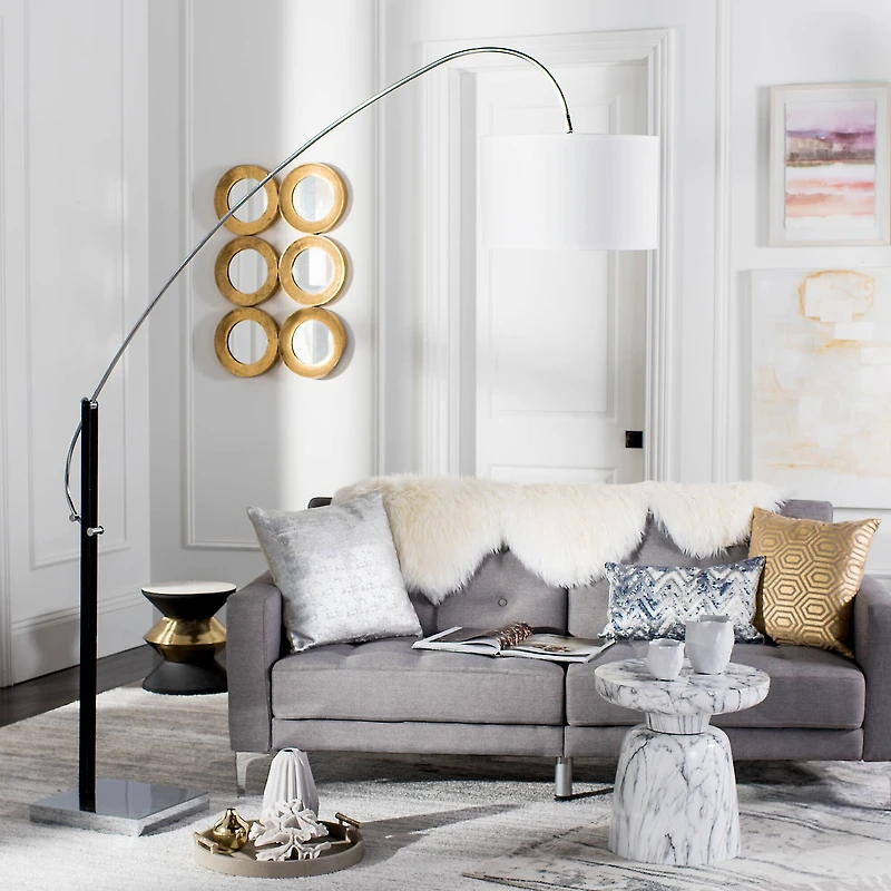 Lyra Arc Floor Lamp in Chrome