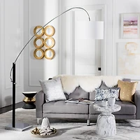 Lyra Arc Floor Lamp in Chrome