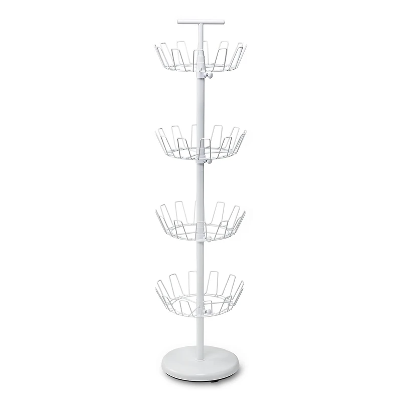 Honey Can Do White 4-Tier Shoe Tree