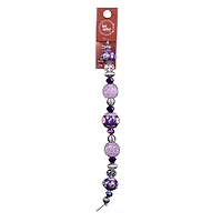 12 Pack: Clear & Purple Strung Beads By Bead Landing™