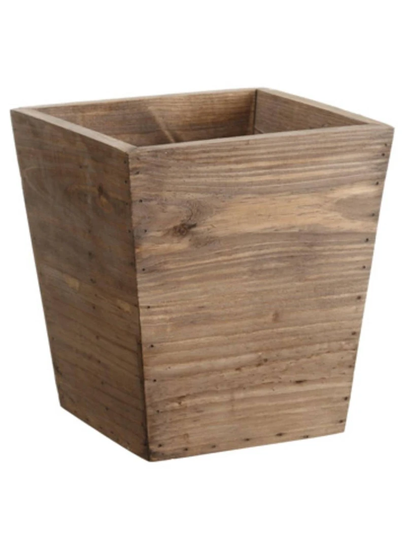 8.75" Country Rustic Natural Wood Storage Bin