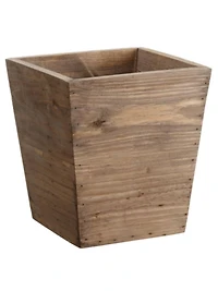 8.75" Country Rustic Natural Wood Storage Bin
