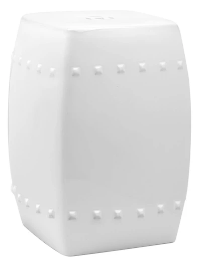 Villa Garden Stool in White