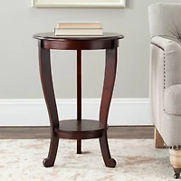 Mary Pedestal Table in Dark Cherry