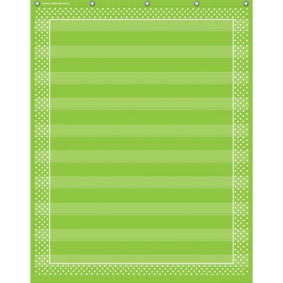 Lime Polka Dots 10 Pocket Chart