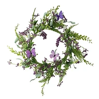 24" Mixed Berry & Butterfly Wreath