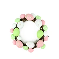 10" Pastel Pink, Green & White Easter Egg Grapevine Wreath