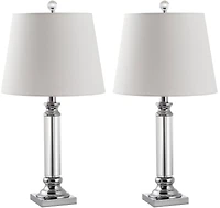 Zara Crystal Table Lamp Set in Crystal