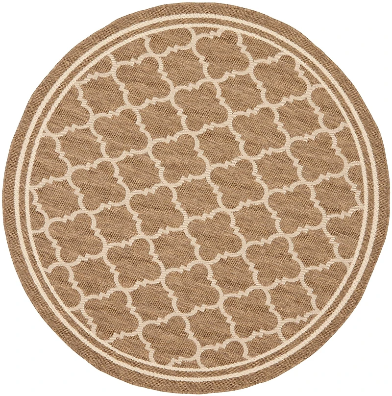 Courtyard Quatre Border 4' X 4' Round Area Rug