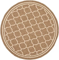 Courtyard Quatre Border 4' X 4' Round Area Rug