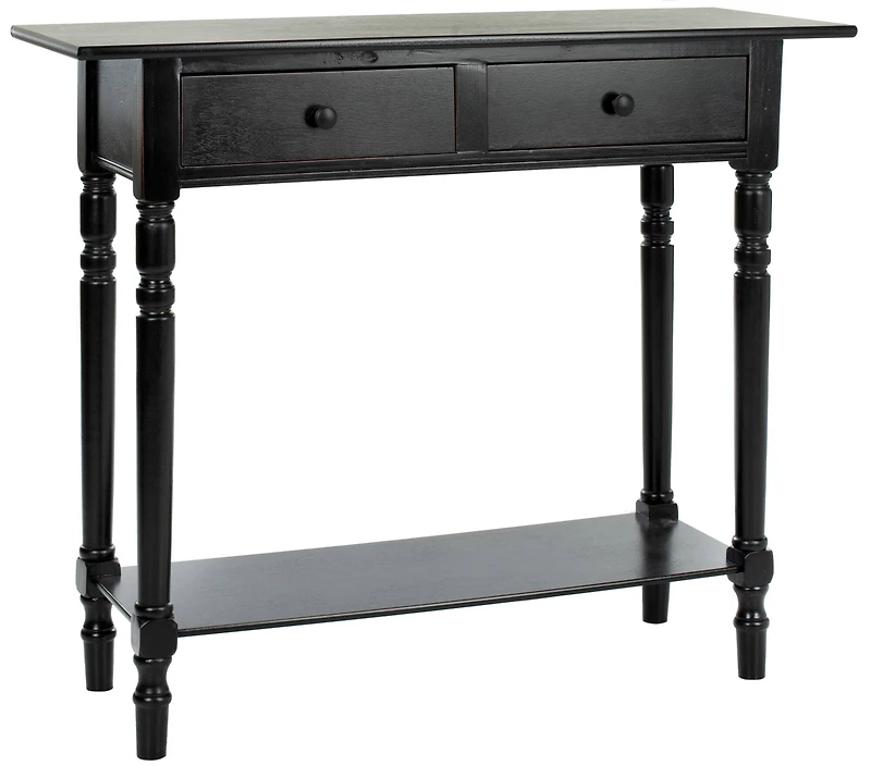 Rosemary Console in Distressed Black