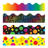 Carson Dellosa Education® Rainbow Scalloped Border Set, 156ft.