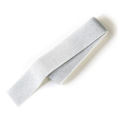 Silver Metallic Elastic Waistband By Loops & Threads™