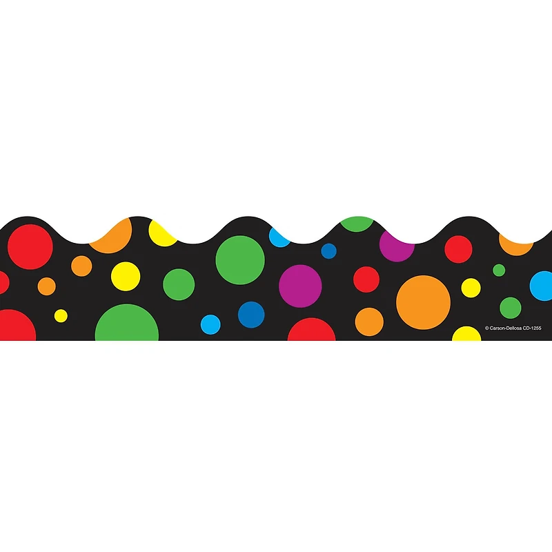Carson Dellosa Education® Big Rainbow Dots Scalloped Borders, 234ft.
