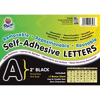2" Self-Adhesive Letters, Black