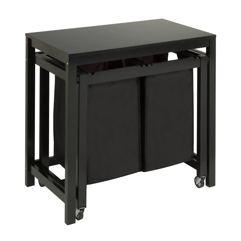 Honey Can Do Black Double Sorter Folding Table