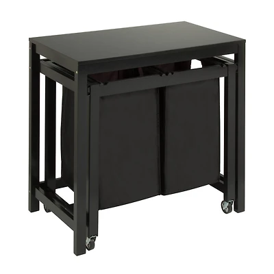 Honey Can Do Black Double Sorter Folding Table