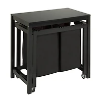 Honey Can Do Black Double Sorter Folding Table