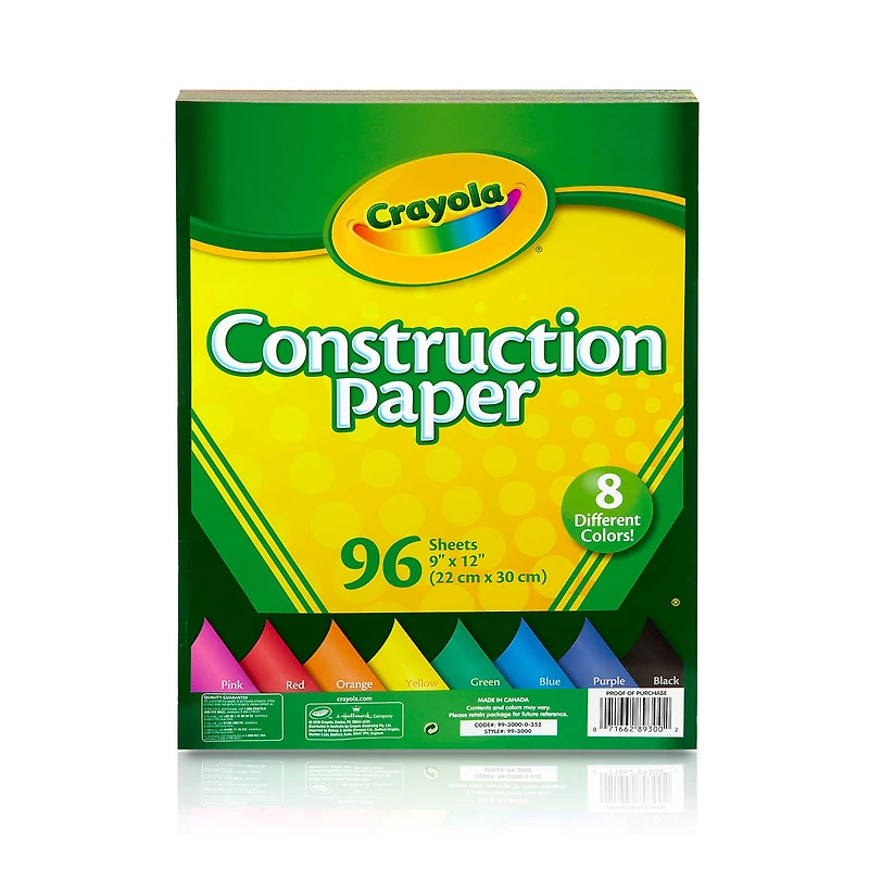 12 Packs: 96 ct. (1,152 total) Crayola® Construction Paper