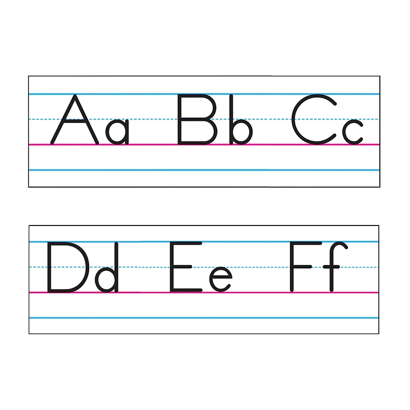 Trend Enterprises® Basic Alphabet Zaner-Bloser Manuscript Bulletin Board Set