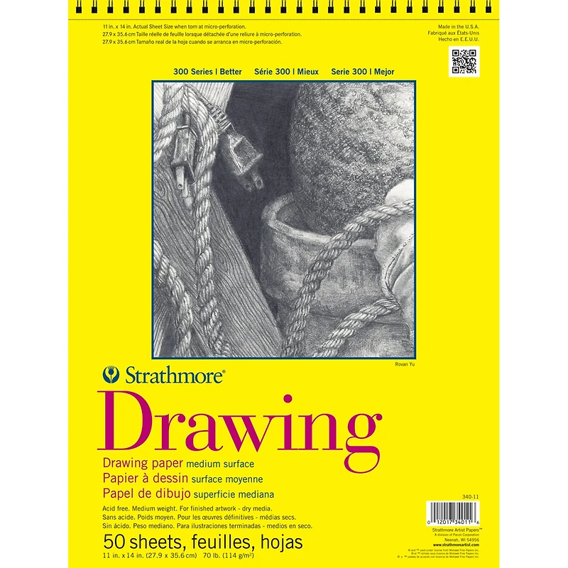 Strathmore® 300 Series Wired Drawing Paper Pad