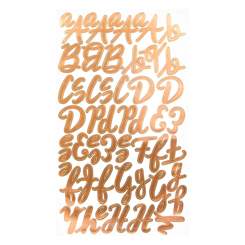 Rose Gold Handwritten Alphabet Stickers by Recollections™