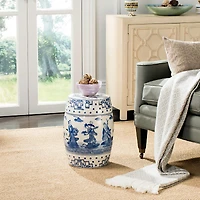 Ocean Jewel Garden Stool in Blue