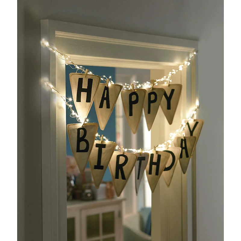 40ct. Warm White Silver Wire LED String Lights by Ashland®