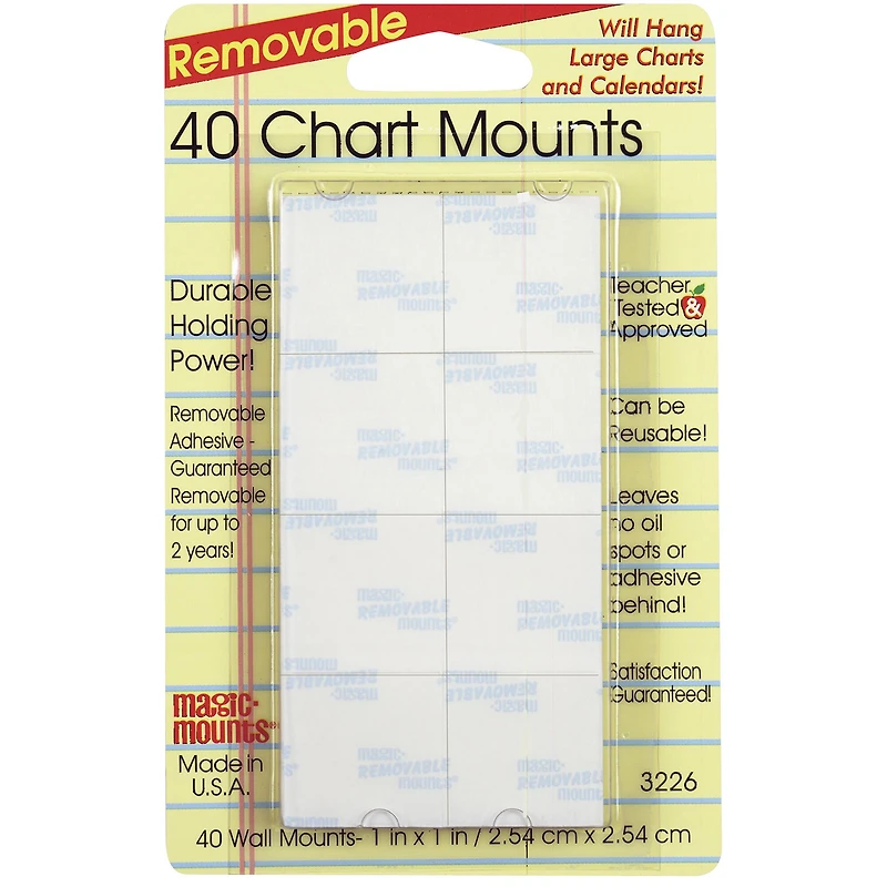 Magic Mounts® 1" Removable Chart Mounts, 6 Bundle Packs