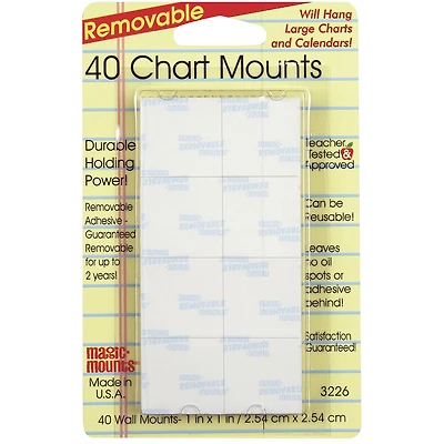 Magic Mounts® 1" Removable Chart Mounts, 6 Bundle Packs