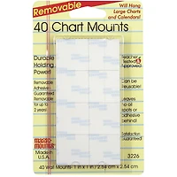 Magic Mounts® 1" Removable Chart Mounts, 6 Bundle Packs